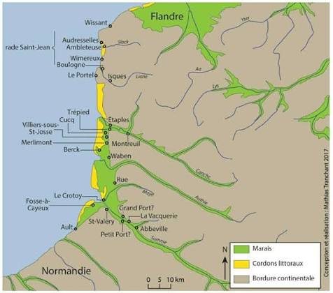 Carte du territoire et des voies d'eau